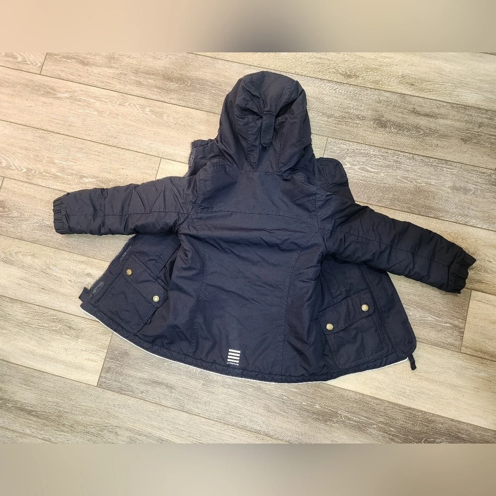 Lands End Jacket Boys Medium Blue Squall Grow-A-Long